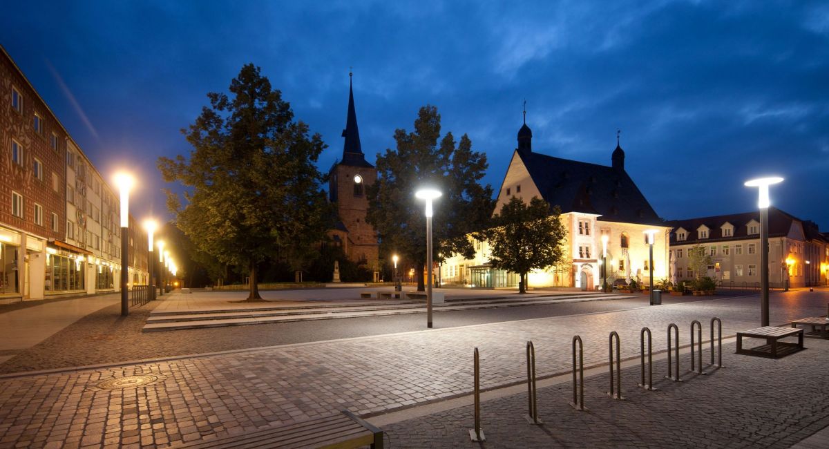 Abendstimmung auf den Markt in Sömmerda